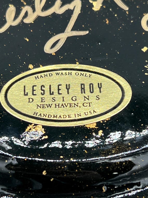 Vintage Lesley Roy Reverse Glass Art Hand Painted Plate - Etsy