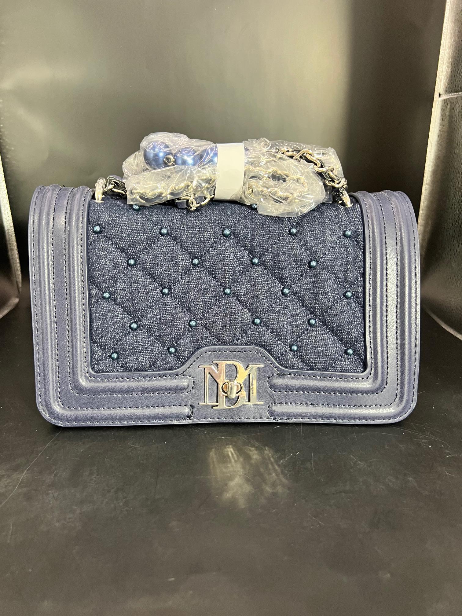 Badgley Mischka Denim Diamond Quilted Crossbody - Etsy