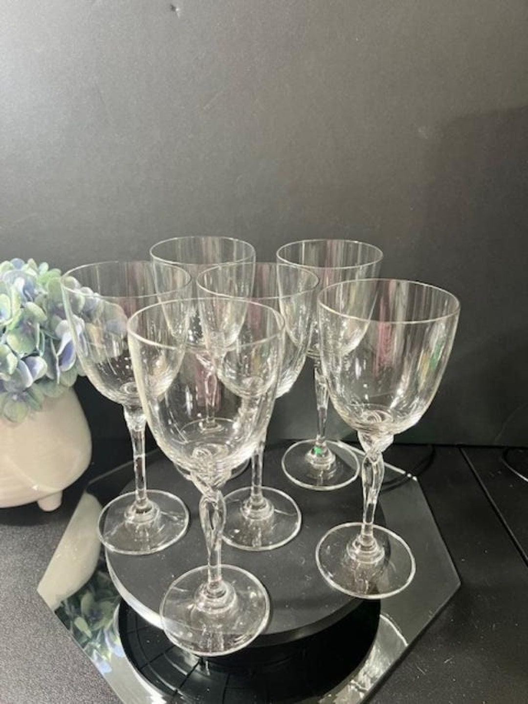 Oneida Crystal Claret Wine Toujours Wine Glasses Etsy