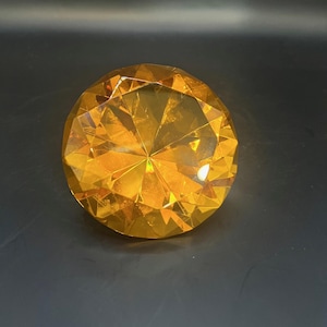 Amber Diamond Paperweight