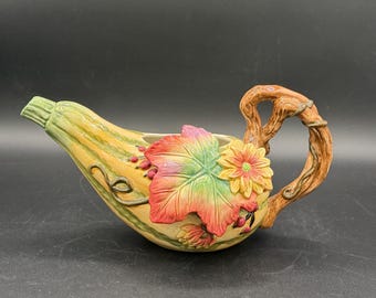 Salsera de calabaza Vintage Fitz and Floyd Classics Harvest Heritage