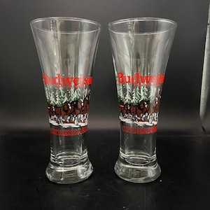 Budweiser 1992 Clydesdales Pilsner Glasses
