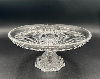 Laura Glass Barrel Crystal Pastry Stand