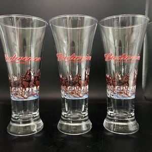 Budweiser 2000 Clydesdales Pilsner Glasses