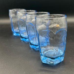 Libbey Chivalry Blue Flat Juice Glasses