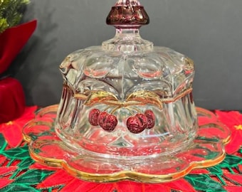 Mosser Northwood Kirsche & Kabel Überzogene Glasbutterdose