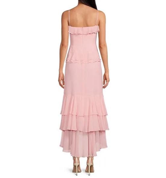 Gianni Bini Sam Ruffle Chiffon Long Dress Size 10 NWT - Etsy Israel