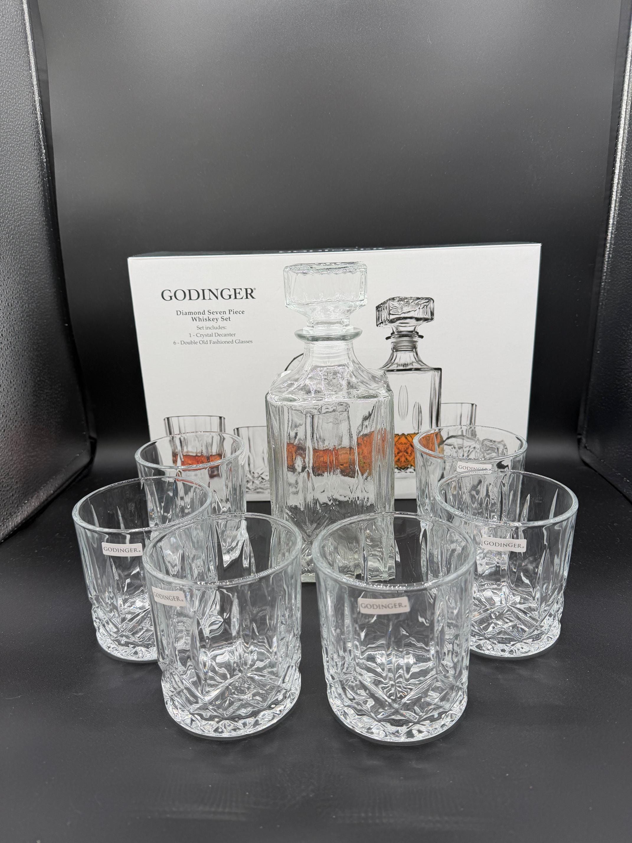 Godinger Diamond Seven Piece Whiskey Set - Etsy