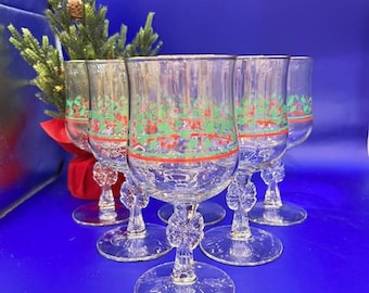 Copas de agua de la colección navideña de Arby's de Libbey