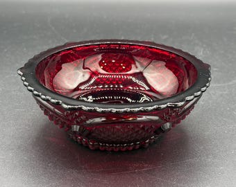 Bol de postre vintage Avon 1876 Cape Cod Ruby Red
