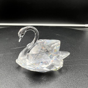 Vintage Swarovski Crystal Swan Figurine