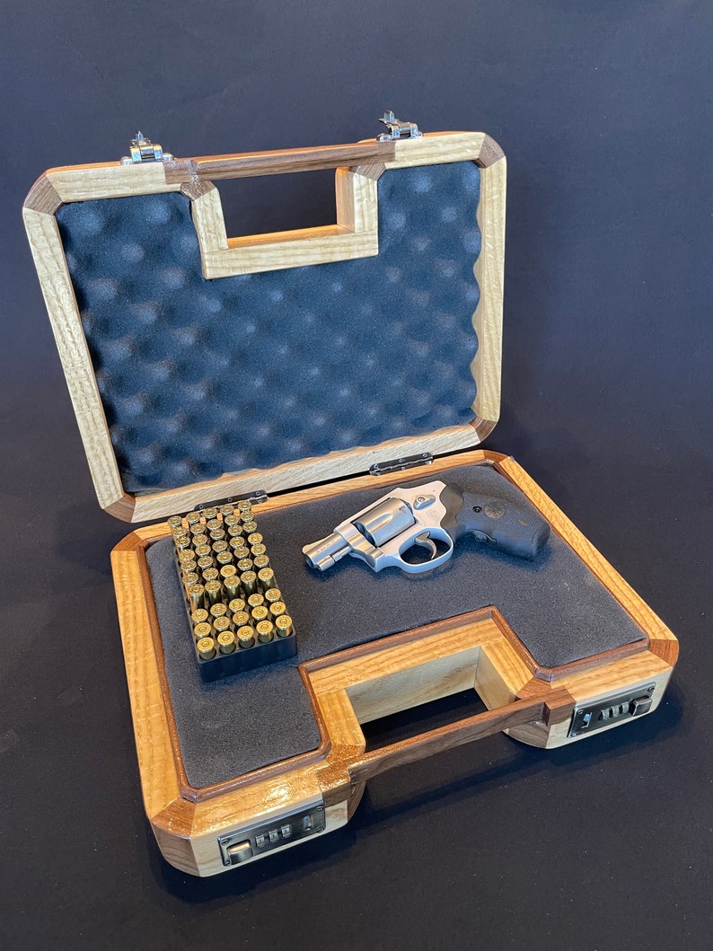 Handcrafted Wooden Pistol Carrying Case Etsy