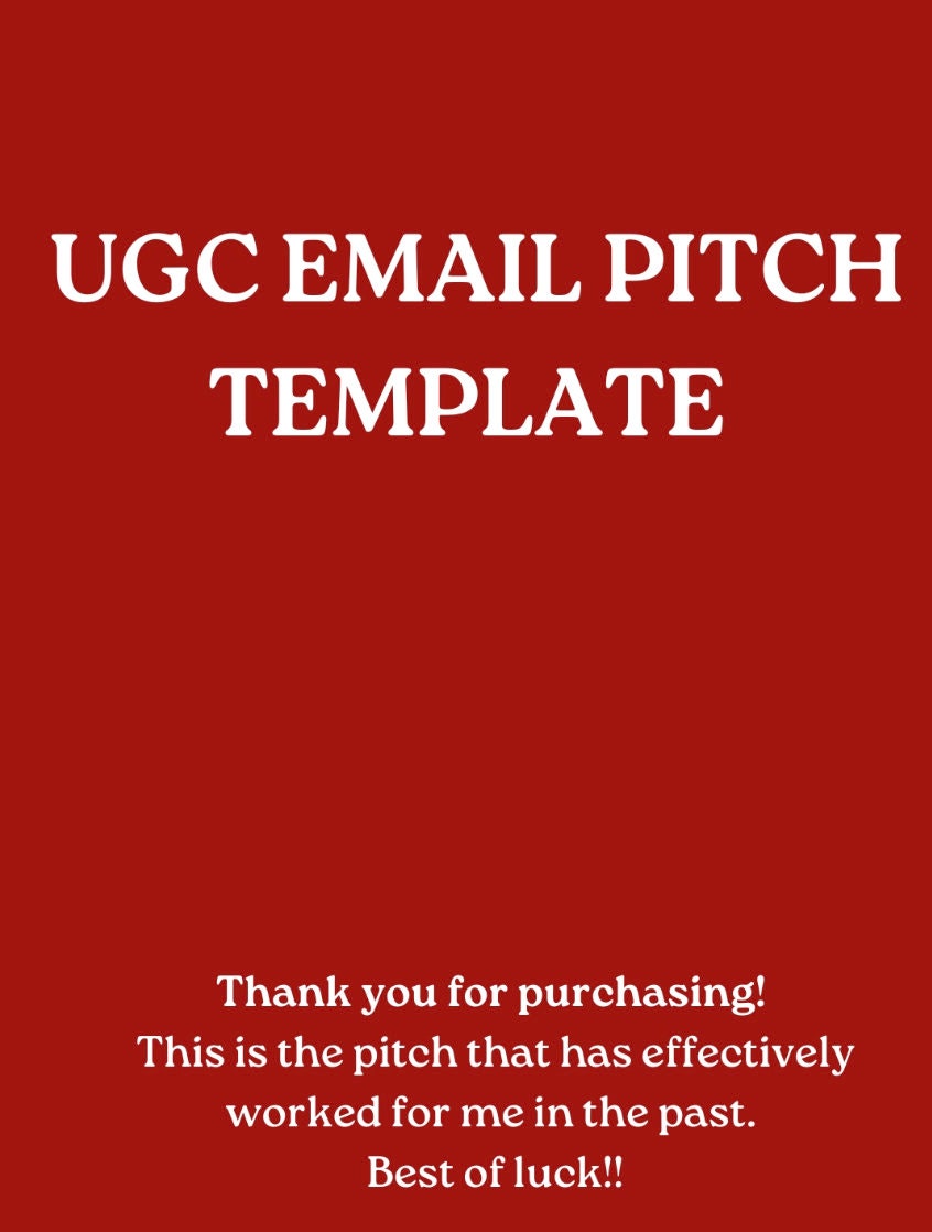UGC Email Pitch Template Etsy UGC Email Pitch Template Etsy
