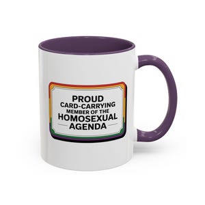 Gay Card-mok, trots kaartdragend lid, homoseksuele agenda, koffiemok, grappig LGBTQ+ cadeau, Rainbow Pride-mok, uniek koffiekopje voor bondgenoten
