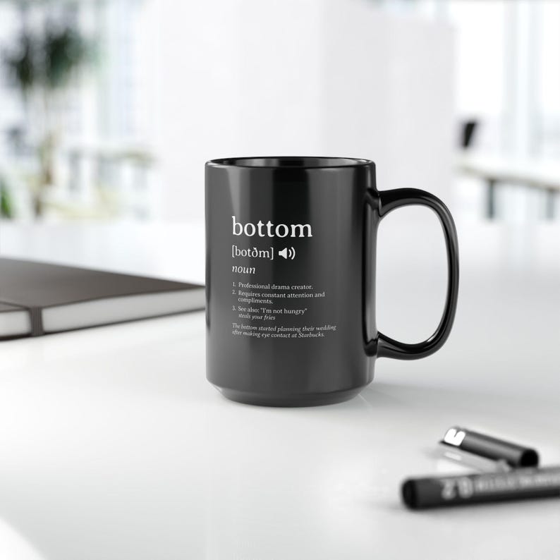 Funny Gay Mug, Bottom Definition, Humor Coffee Cup - LGBT Pride Drinkware, LGBTQ Gift, Rainbow Tea Cup, Queer Kitchen Decor, Sarcastic Gift image 9