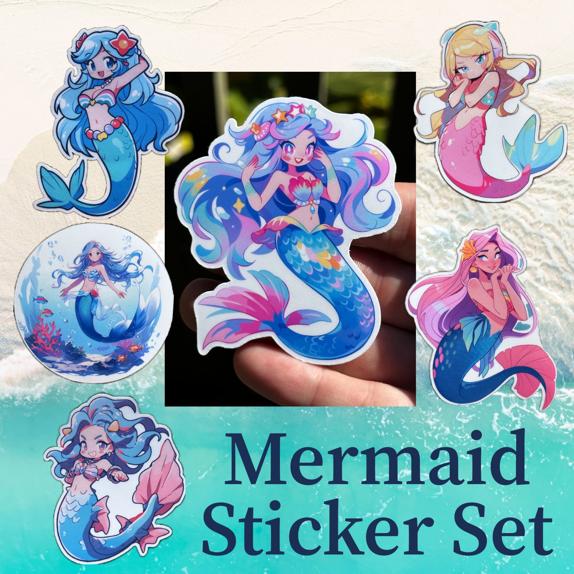 My Sticker Collecting Album: Turquoise Mermaid Scales Softcover