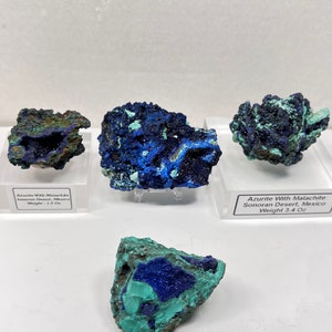 Azurite With Malachite
