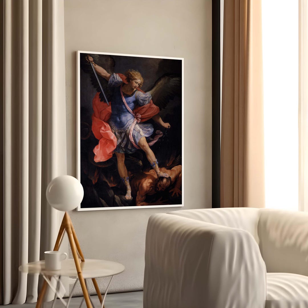 St. Michael the Archangel Catholic Poster Wall Art Decor Gifts for Him ...