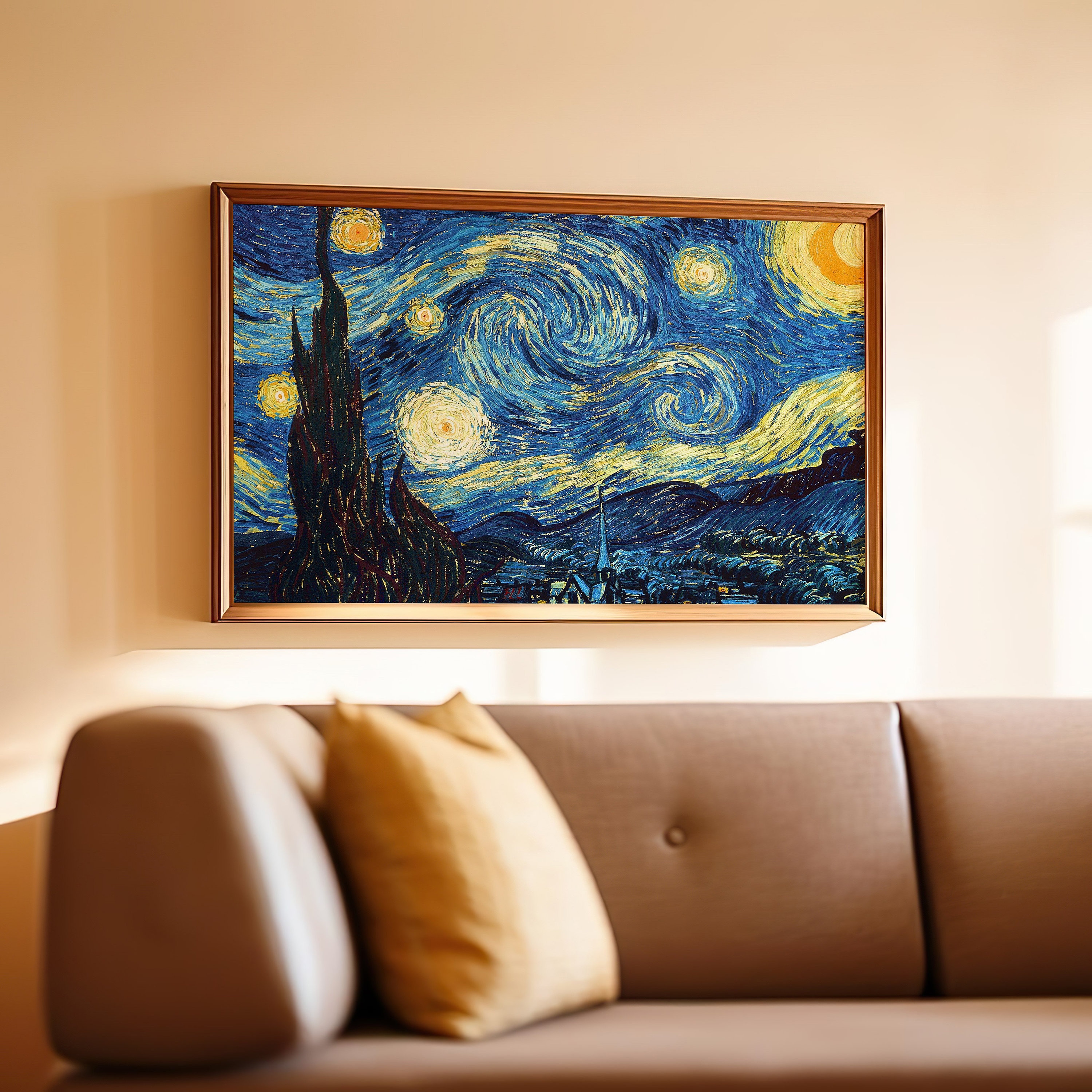 Starry Night by Vincent Van Gogh Painting Print | Famous Painting Wall Art | Housewarming Gifts | Gift Ideas For Art Lovers | Art Print