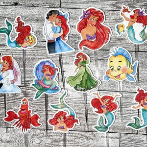 The Little Mermaid Cupcake Toppers, The Little Mermaid Birthday, The Little Mermaid Party, The Little Mermaid