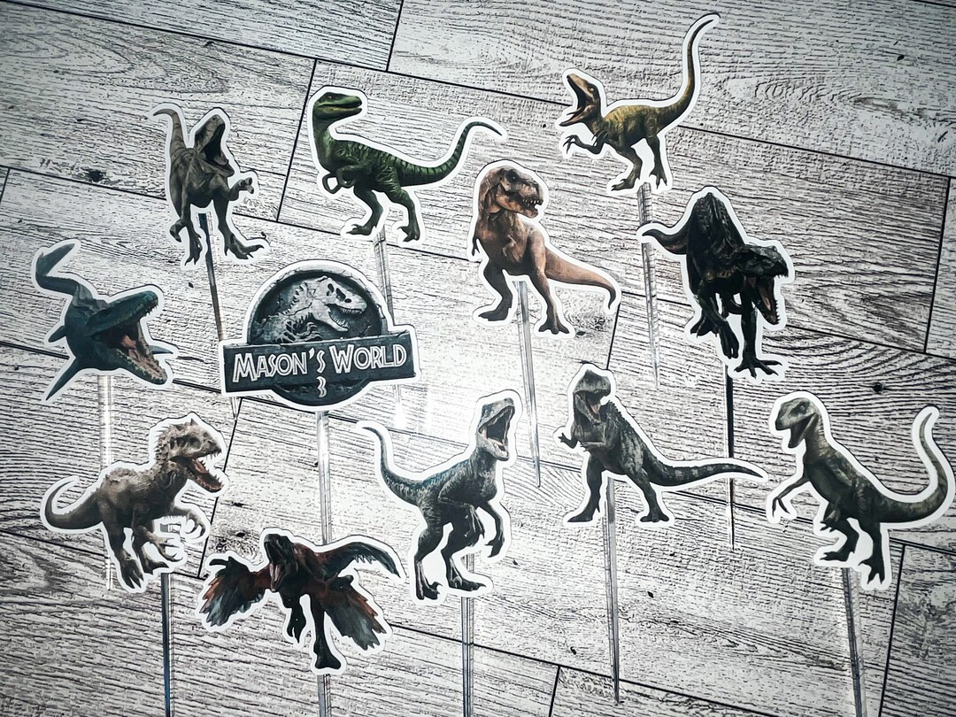 Customizable Jurassic World Cupcake Toppers, Jurassic World Birthday