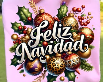 Feliz Navidad PNG、スペイン語のクリスマス昇華デザイン（デジタルダウンロード）