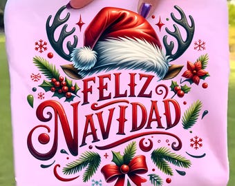 Feliz Navidad PNG, Spanisches Weihnachtssublimationsdesign (Digitaler Download)