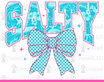Salty Retro Summer PNG: Beach Shirt Design (Digital Download)