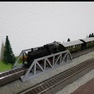 Marklin 74636 C Track 14-3/16 Track Arched Bridge - UNPAINTED - New  Color Gray