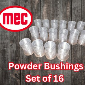 MEC Powder Bushing Set – 16 Piece – ANTISTATIC – For Reloading – Made in USA