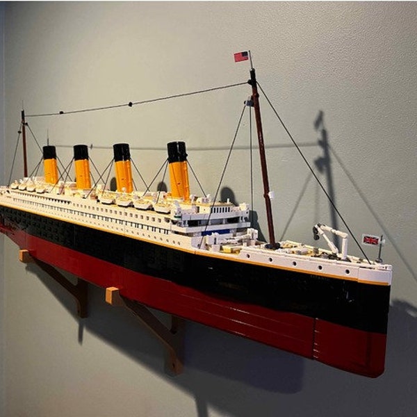 Soporte de pared para LEGO Titanic 10294 - Color Negro - Juego de 2