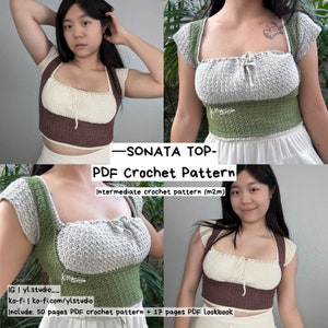 Sonata Top | PDF Crochet Pattern | Milkmaid-style top