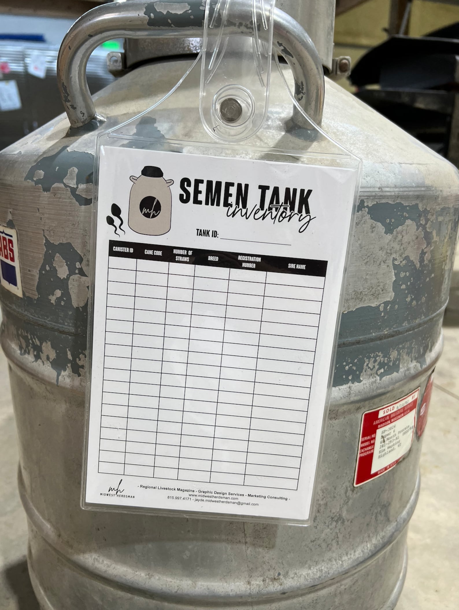 Tank Inventory Semen Tank Inventory Bundle - Etsy