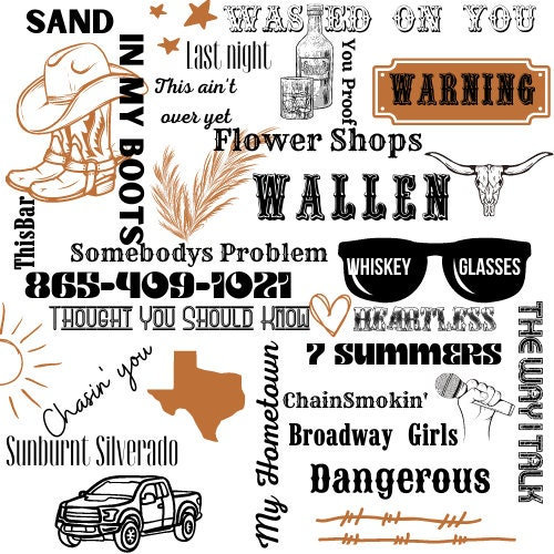 Wallen Lyric SVG Descarga digital Etsy España