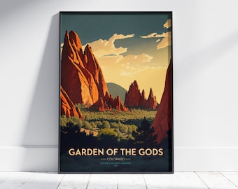 Garden of the Gods National Natural Landmark Poster Colorado Springs Wall Art