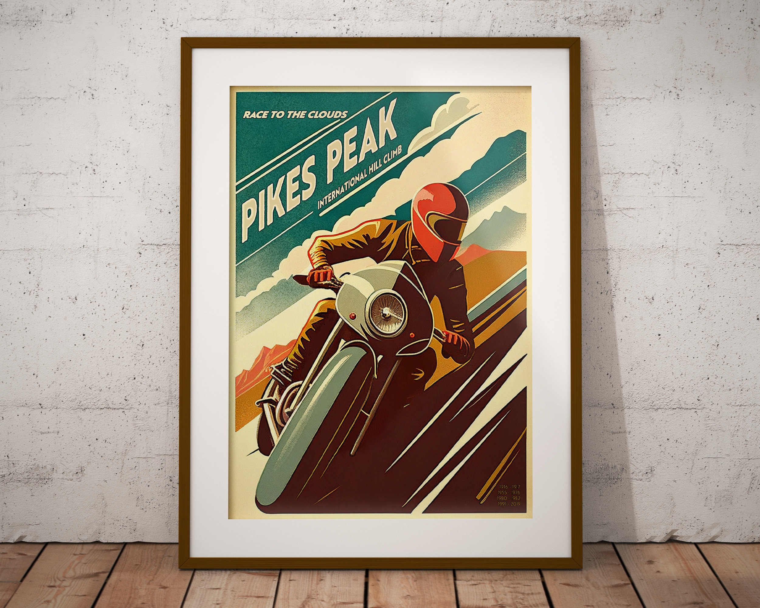 Pikes Peak International Hill Climb Commemorative Poster Wall Art