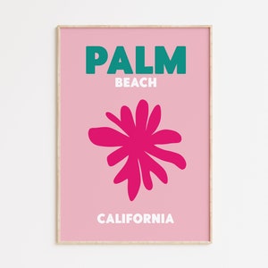 Preppy Room Decor, Palm Beach Printable Wall Art, Instant Download Digital Coastal Poster, Beachy Travel Dorm Room Decor, Printable Art