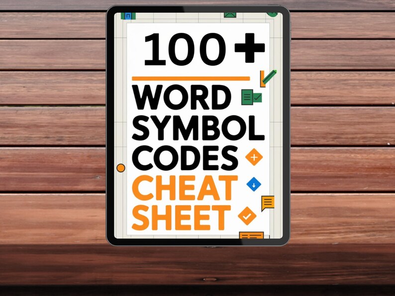 100 MS Word Symbol Codes Cheat Sheet | Essential Alt X Unicode Guide ...