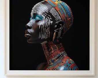 Afrikanerin Art Print, Fashion Wall Decor (Digitaler Download)