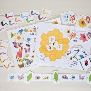 Bug Print and Play Pack (Archivo digital) - primavera - verano - imprimible - primera infancia - preescolar