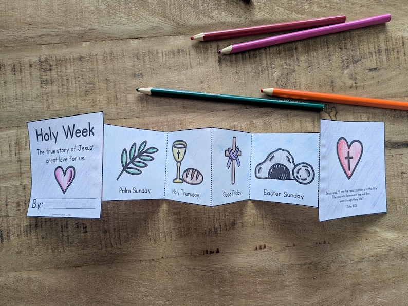 Holy Week Printable Book Activity | Easter Story | Sunday School ...