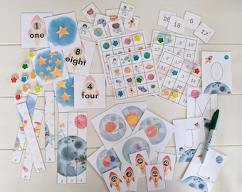 Outer Space Print and Play Pack (Instant Download) - Preschool - Kindergarten - Math - Literacy - Learning - Hands on