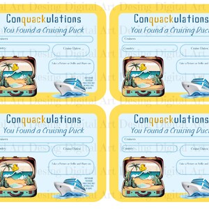 Cruising Duck Tags, Cruising Tags, Island Cruising Duck Tags, Cruise pdf, Cruise jpg, Cruise Duck Tags Printable, Download As Is, Fill in