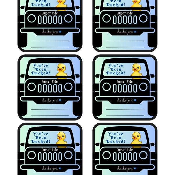 Jeep Duck Tags Printable - Etsy
