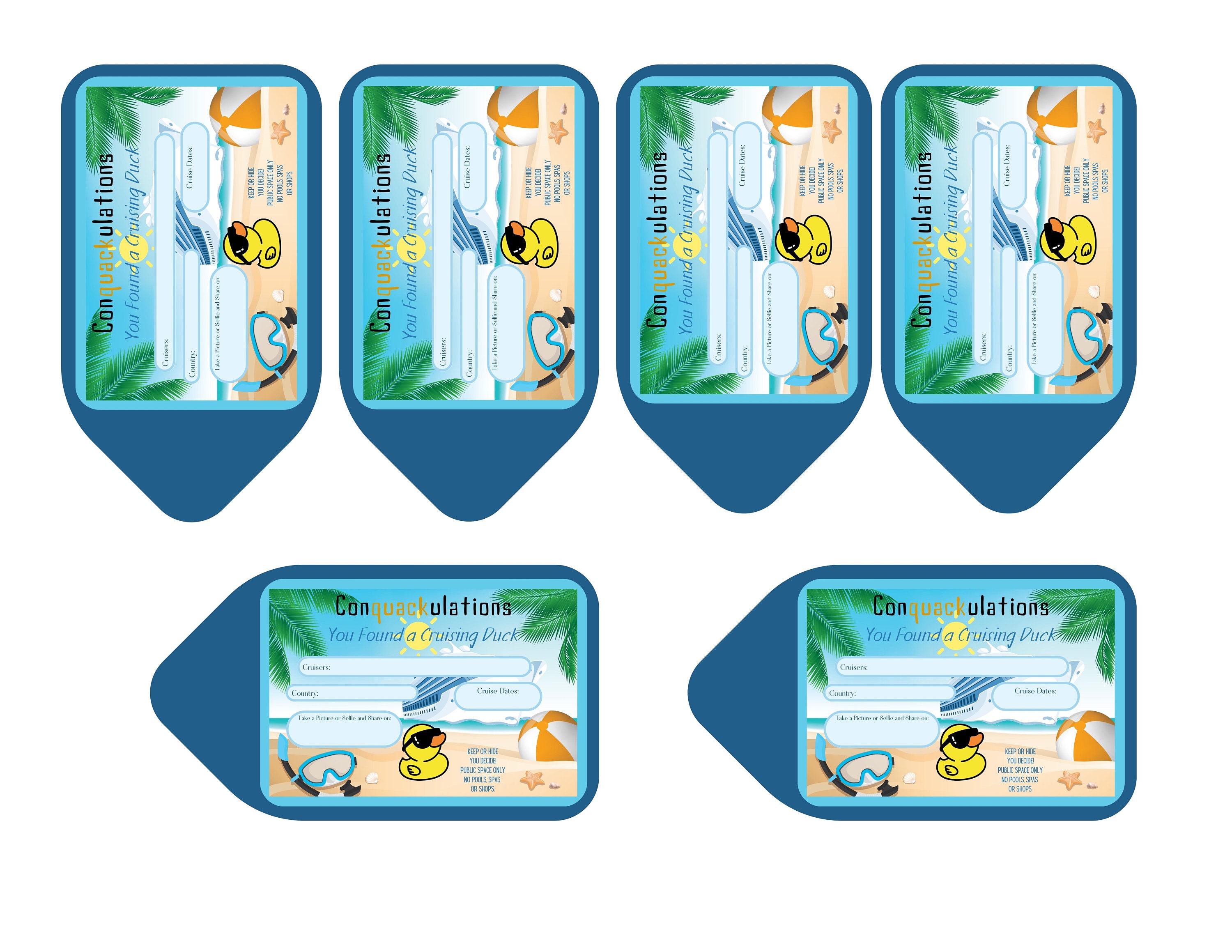 Cruise Duck Tags Cruise Tags Cruising Duck Tags Island Etsy