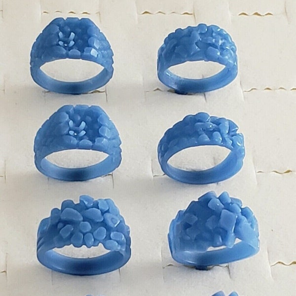 Lot of 8 Nugget Rings. Jewelry Wax Patterns for lost wax casting, for Jewelry Artisan NEW, 3D Printing Service, Personalized Wax prints