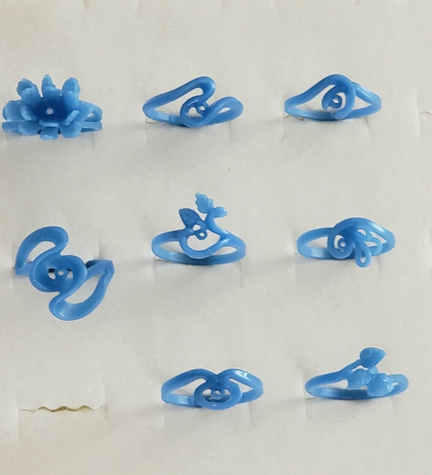 8 Fashon Ring Shanks. Wax Patterns for Casting. Wax Patterns for Lost