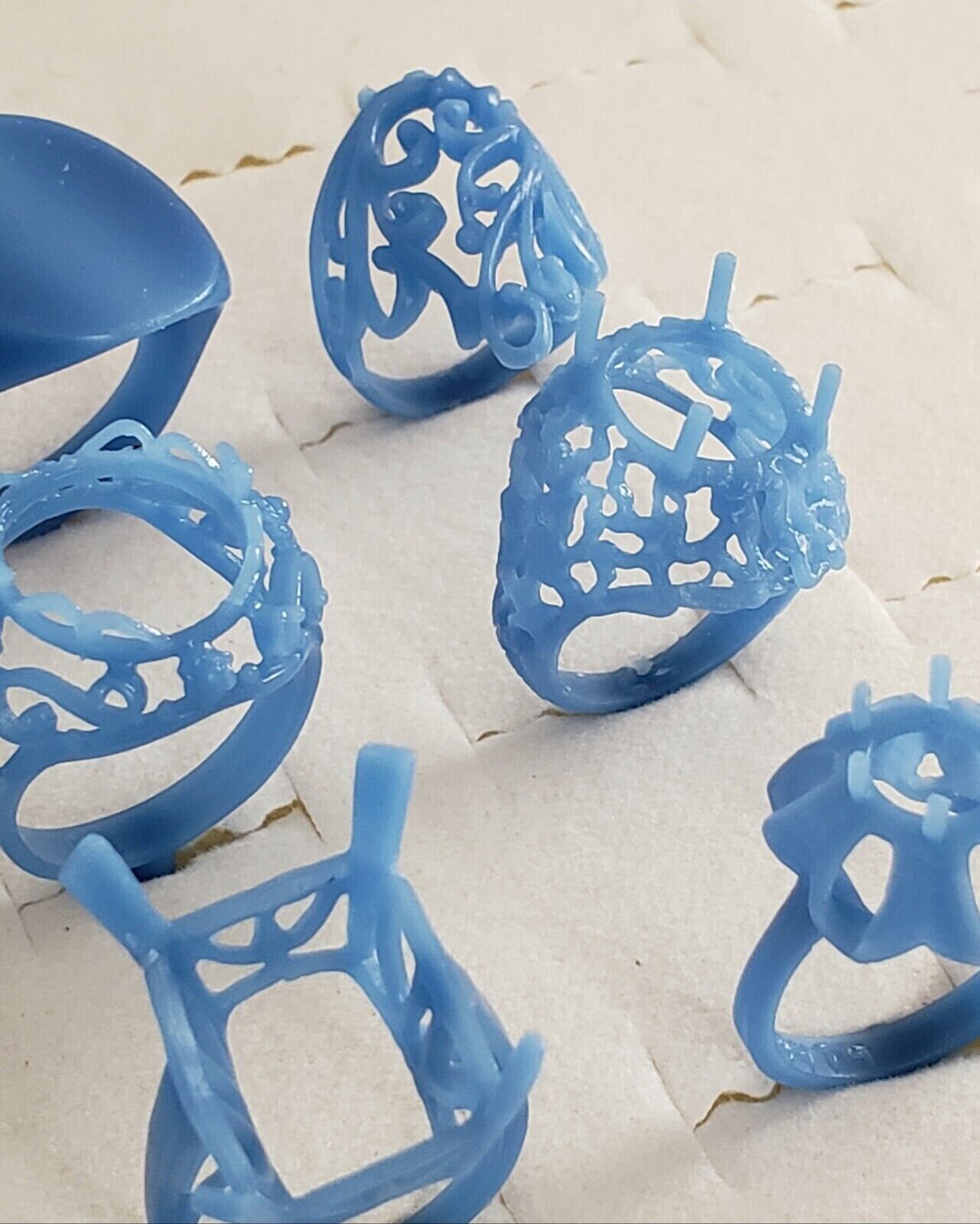 Lot of 8 Large Classic Rings. Jewelry Wax Patterns for Lost Wax Casting, Jewelry Artisan NEW, 3D