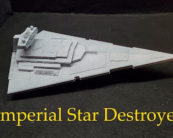 Imperial Star Destroyer for Star Wars Armada or Display - Resin 3D Printed, 3 variants