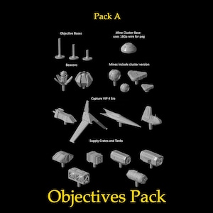 Objectives Pack for Star Wars Armada or Display - Resin 3D Printed, 2 variants